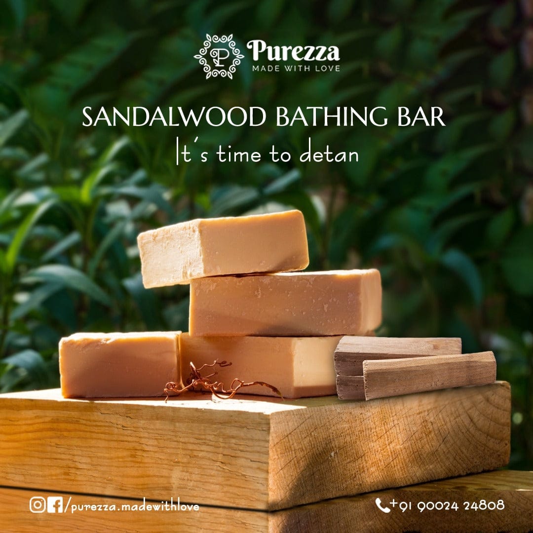 Sandalwood Bathing Bar Purezza - Made With Love