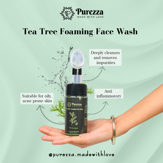 purezza tea tree foaming face wash benefits