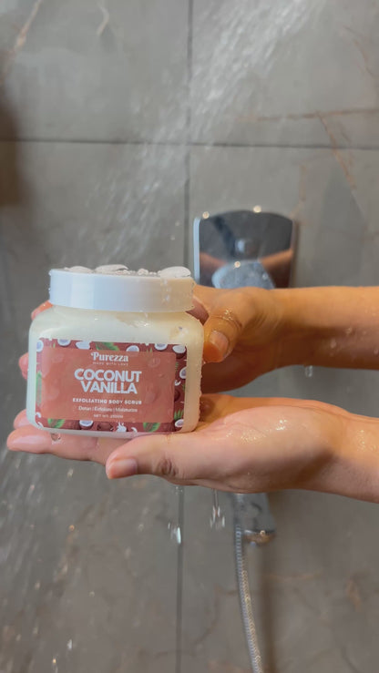 Coconut scrub used for shaving