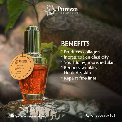 24K Gold Radiance Face Oil Purezza - Made With Love 