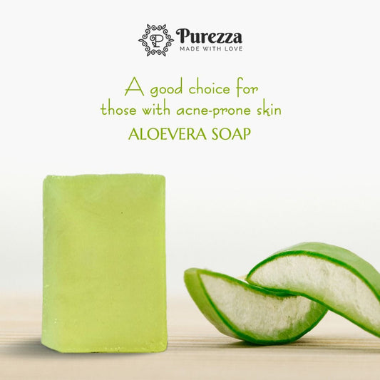 Aloe Vera Bathing Bar soap Purezza - Made With Love 