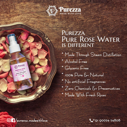 Pure Rose Water Purezza - Made With Love 