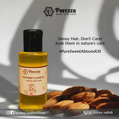 Pure Sweet Almond Oil Purezza - Made With Love 