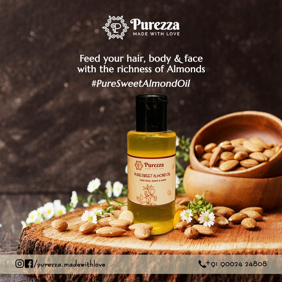 Pure Sweet Almond Oil Purezza - Made With Love 