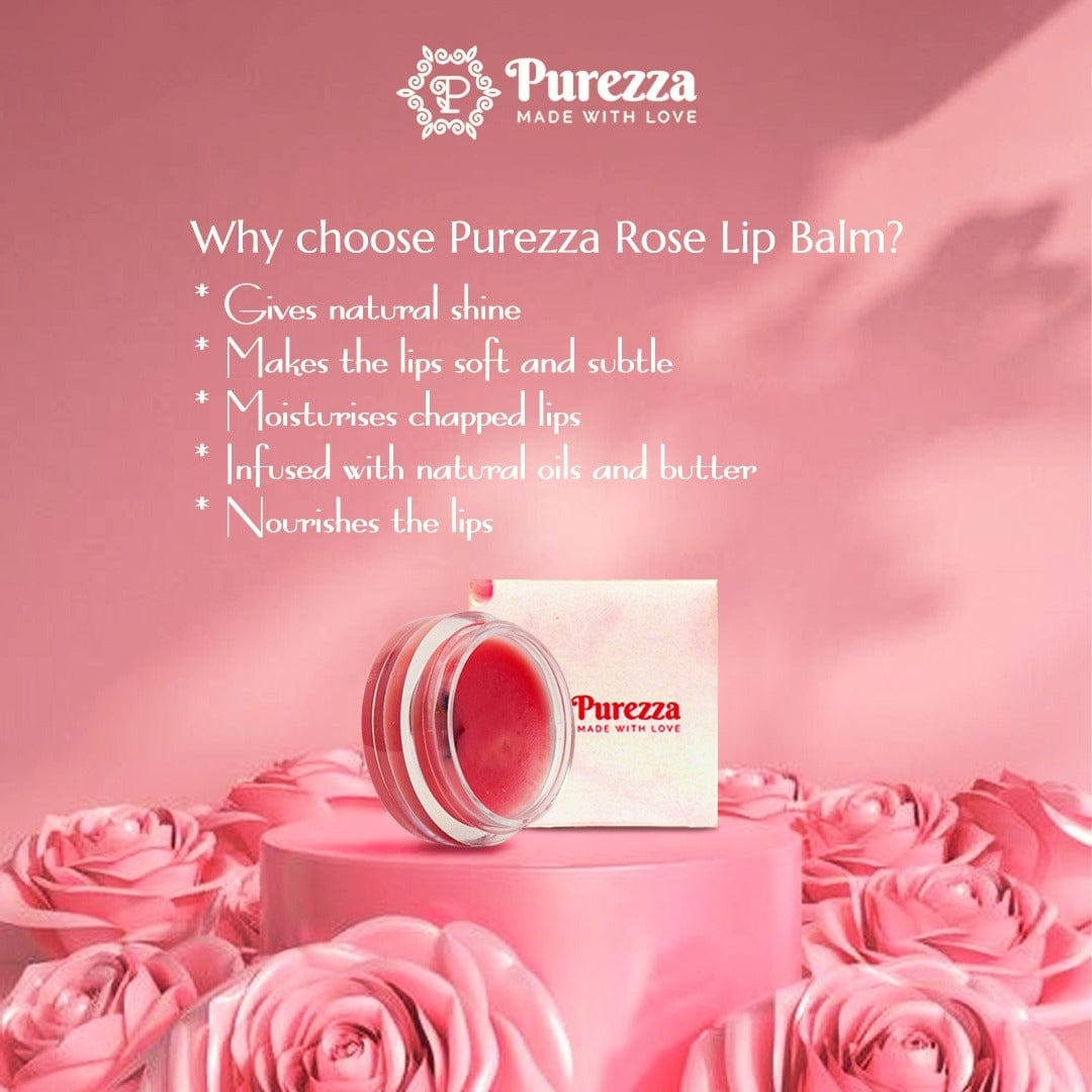 Rose Lip Balm Purezza - Made With Love 