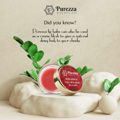 Rose Lip Balm Purezza - Made With Love 